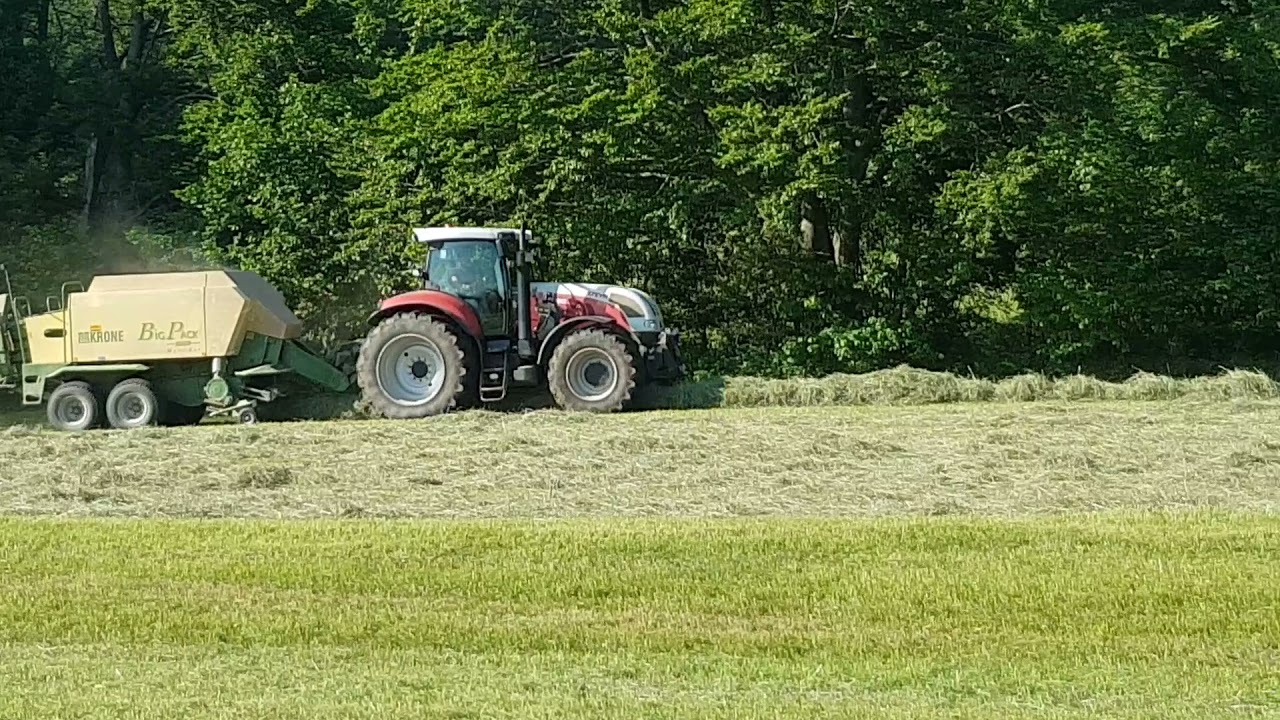 Steyr 6180 CVT & Krone BigPack 80x80