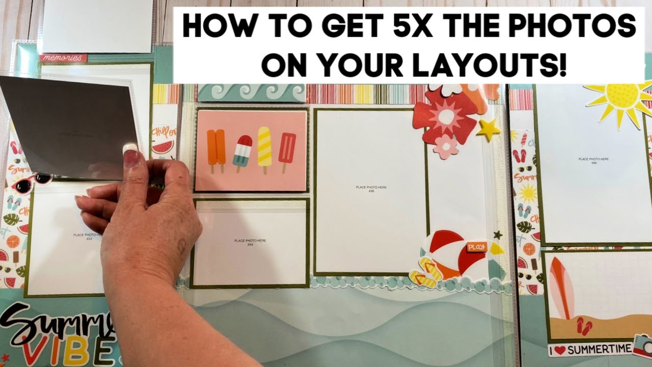 How to get 5x more photos on your scrapbooking layout using Flip Flaps!