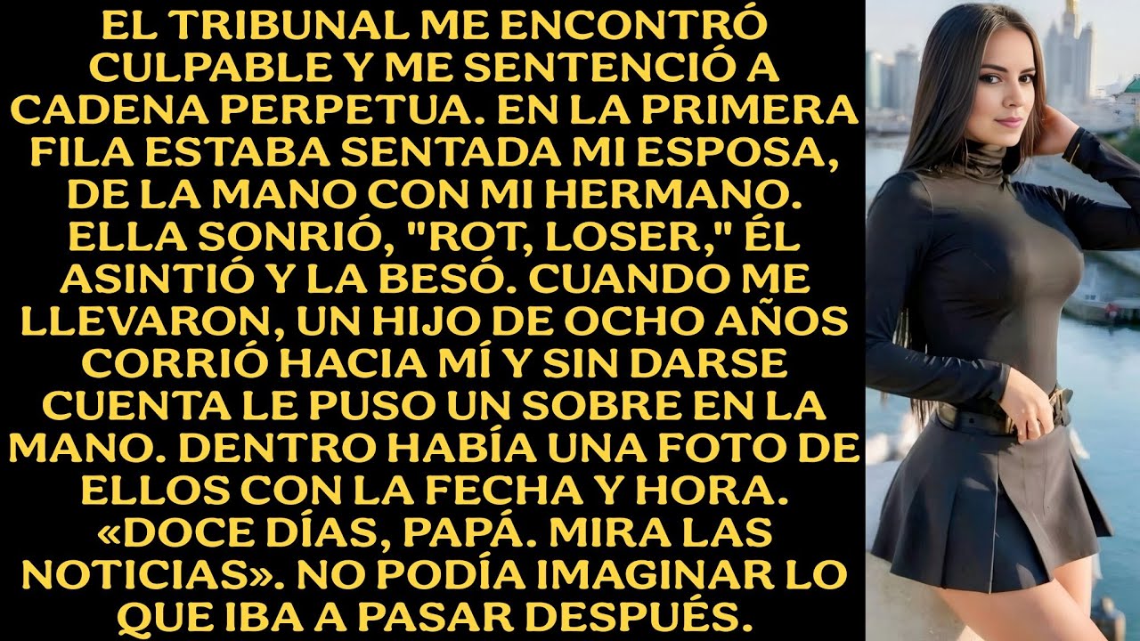 El tribunal me encontró culpable y me sentenció a cadena perpetua. En la primera fila estaba...