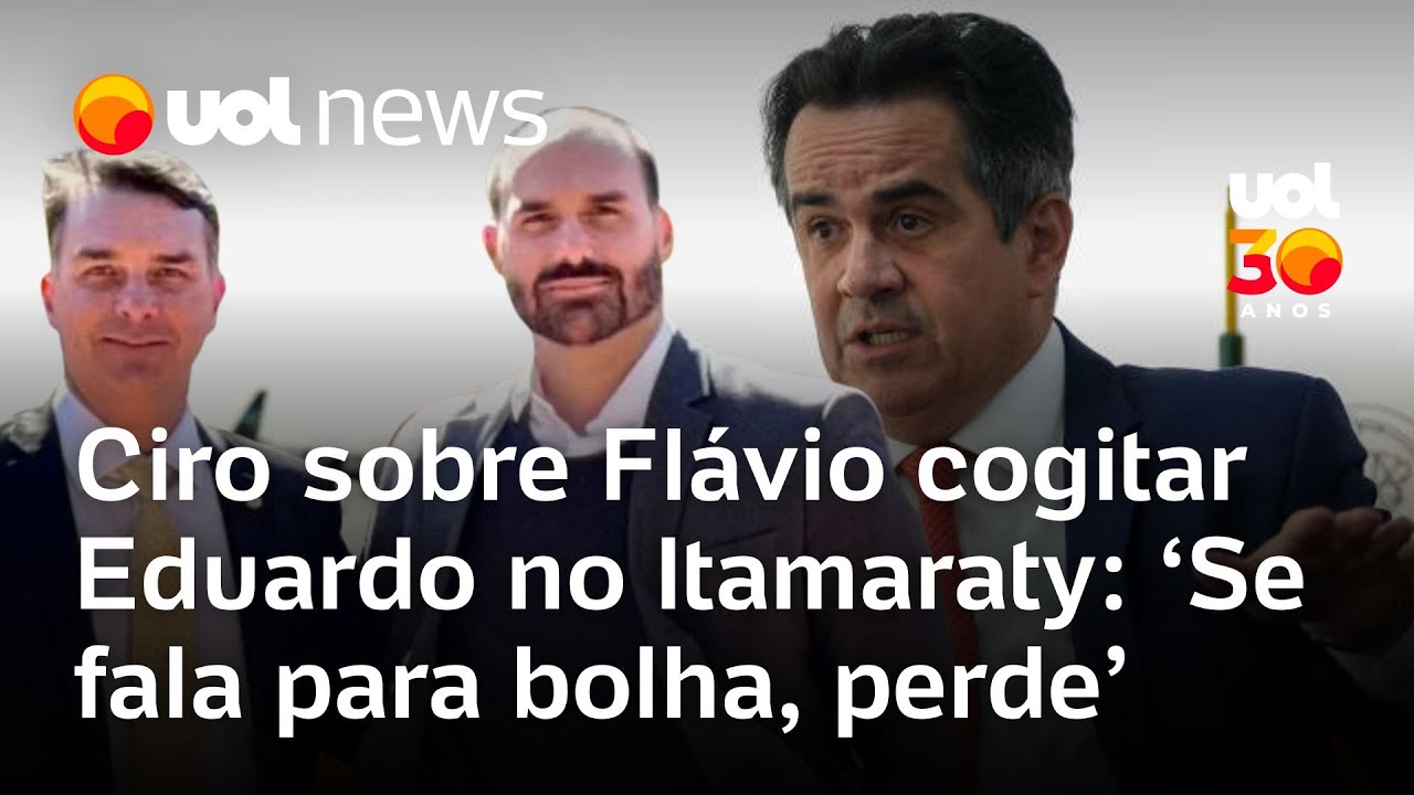 Ciro Nogueira avaliou Flávio Bolsonaro cogitar Eduardo no Itamaraty: 'Se fala para bolha, perde'