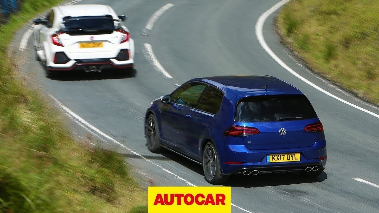 字幕付き　ホンダ・シビック・タイプR vs フォスクルワーゲン・ゴルフR　AUTOCAR JAPAN