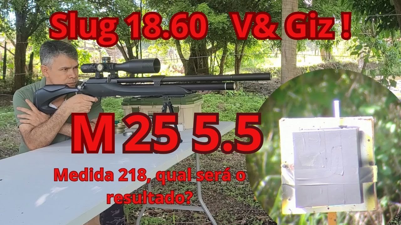 Desafio Giz v& slug 18,60  à 83 metros!   #m25 #slug #tiroesportivo #pcp
