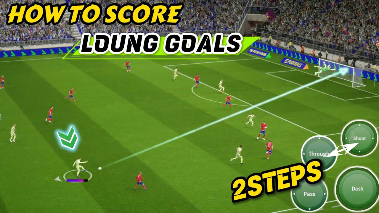 How to score long range Goals in efootball 2025 TUTORIAL 2 STEPS 🎯
