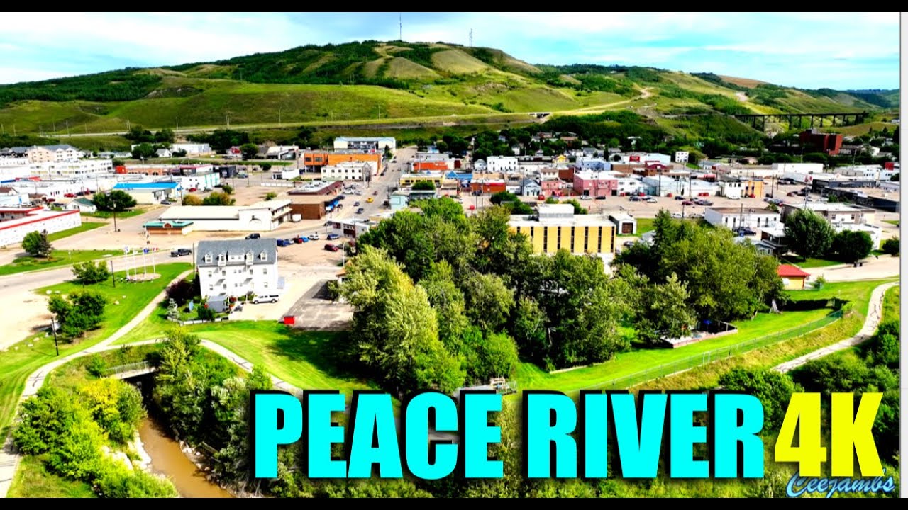 [4K] Peace River by drone | Alberta