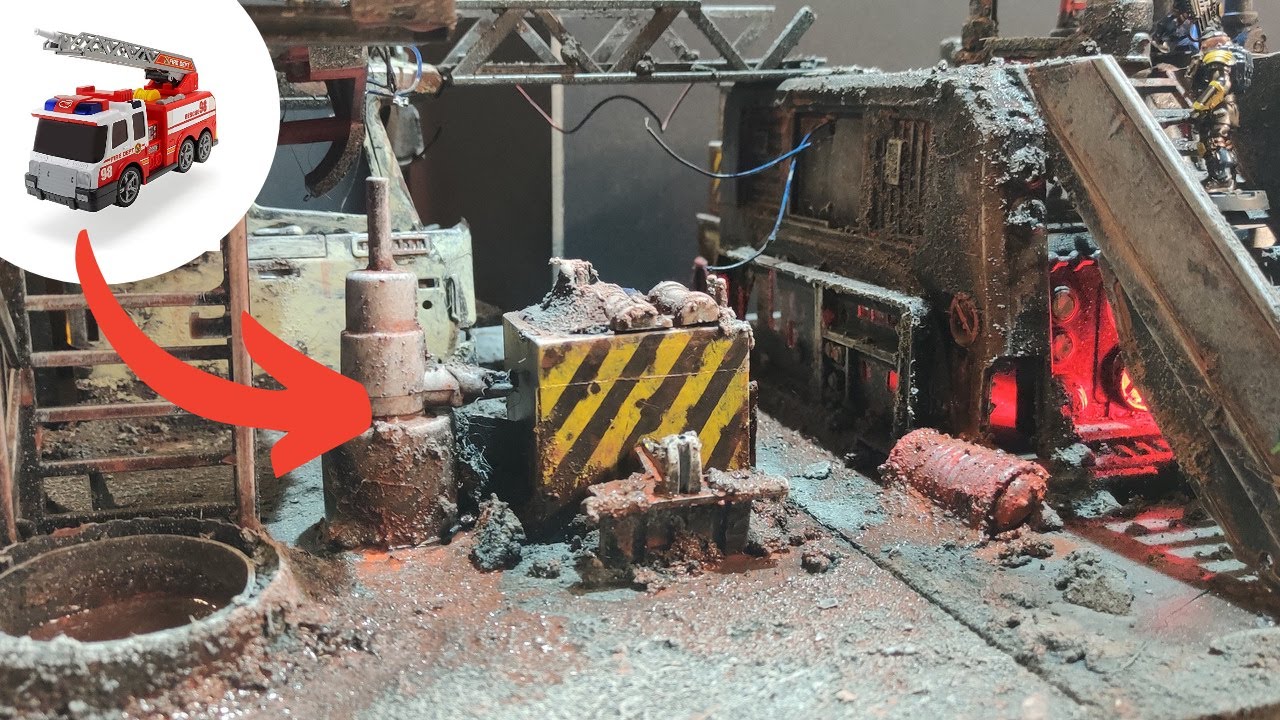 One Toy Terrain Build - Necromunda/Grimdark/Industrial terrain using only parts found in one toy