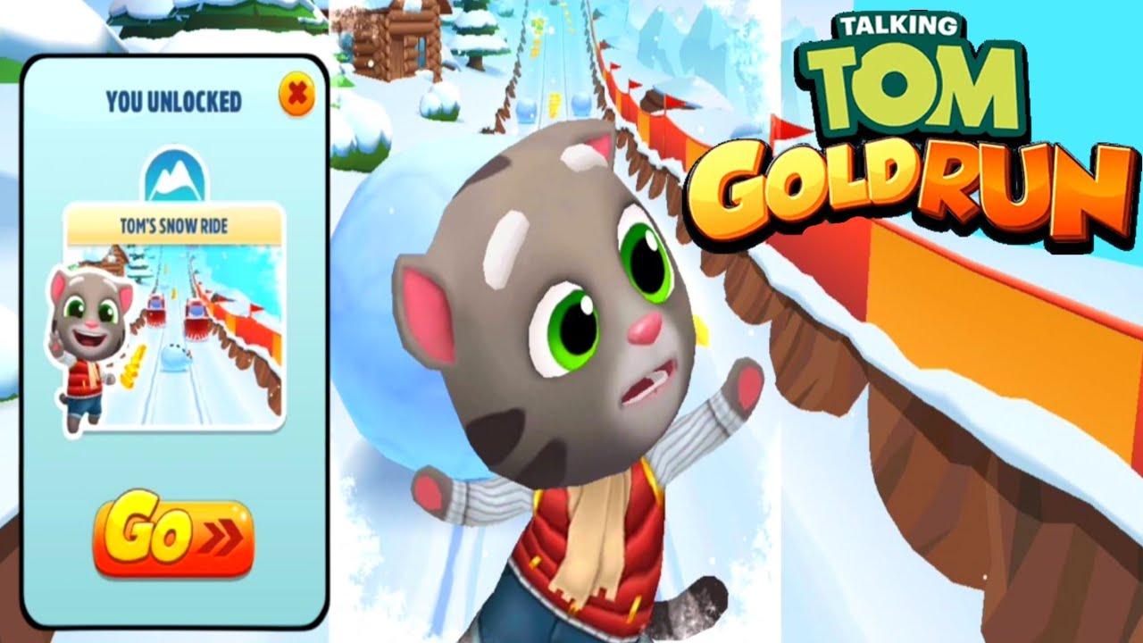 Talking Tom Gold Run - Tom Snow Ride Unlocked