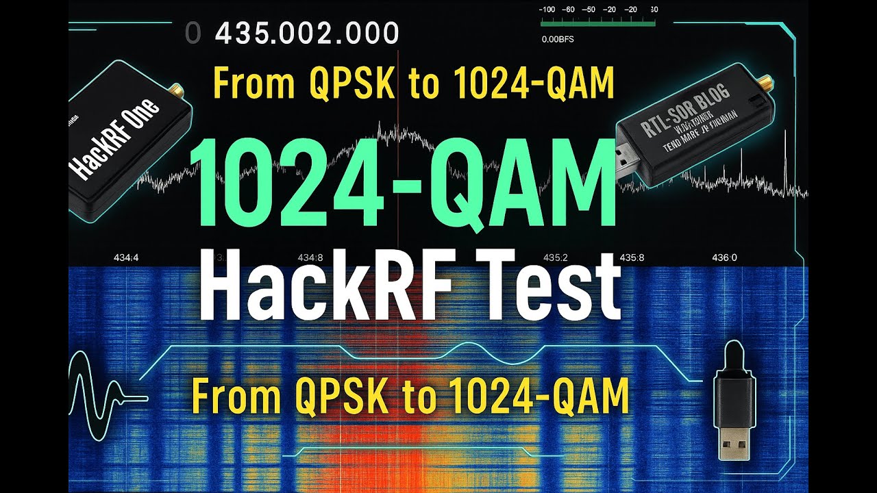 From QPSK to 1024-QAM: HackRF One & RTL-SDR SDR Experiment
