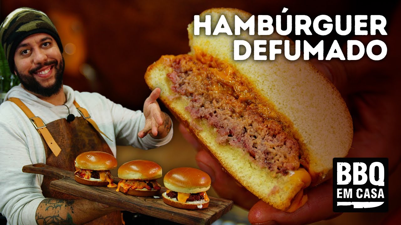 HAMBÚRGUER DEFUMADO EM CASA