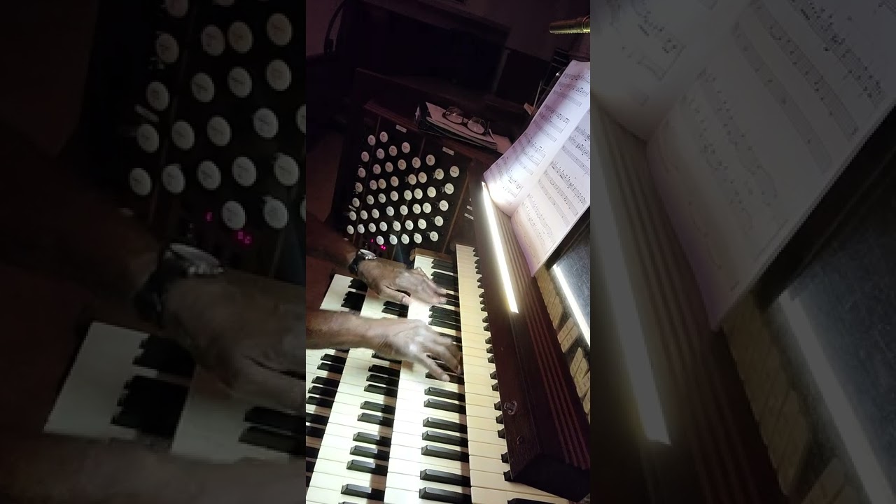 Dueling Trompette en Chamades from both ends of the Cathedral on All Creatures of Our God and King