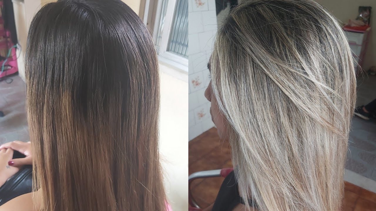 Luzes na touca em cabelo com tinta
