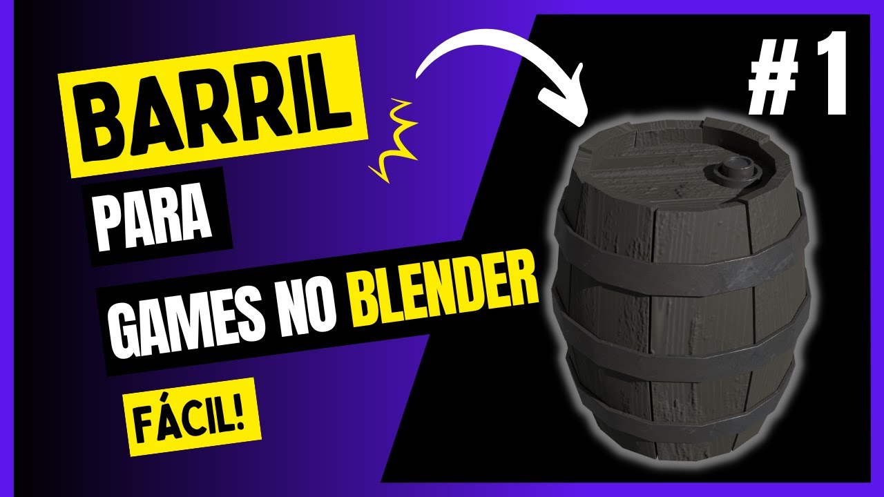 Como Fazer Barril Para Games No BLENDER 3D [ Part - 1 ] Blender tutorial português