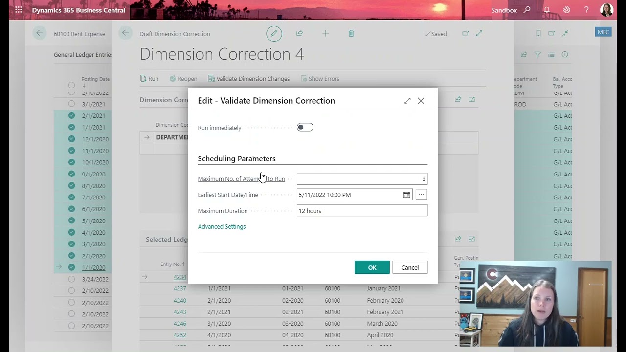 Dimension Corrections