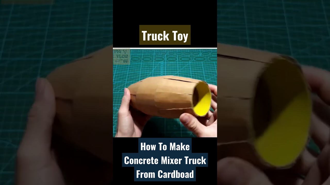 How To Make Concrete Mixer Truck From Cardboard