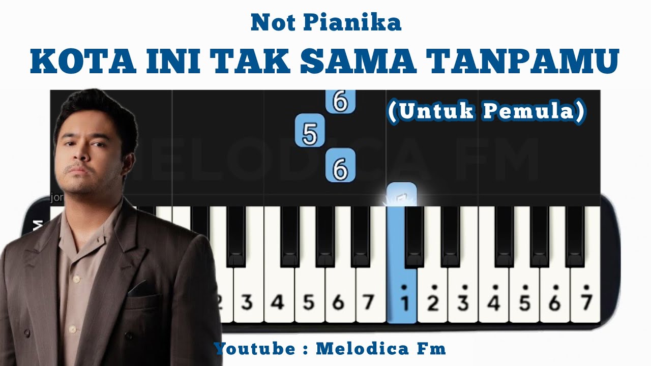 kota ini tak sama tanpamu - Nadhif Basalamah | Not Pianika + MIDI 