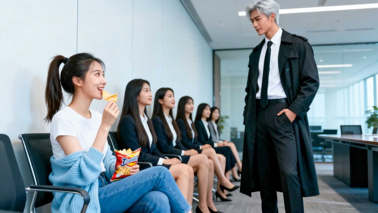 100 chicas aplican a asistente; el CEO frío se enamora de la chica del campo comiendo papas.