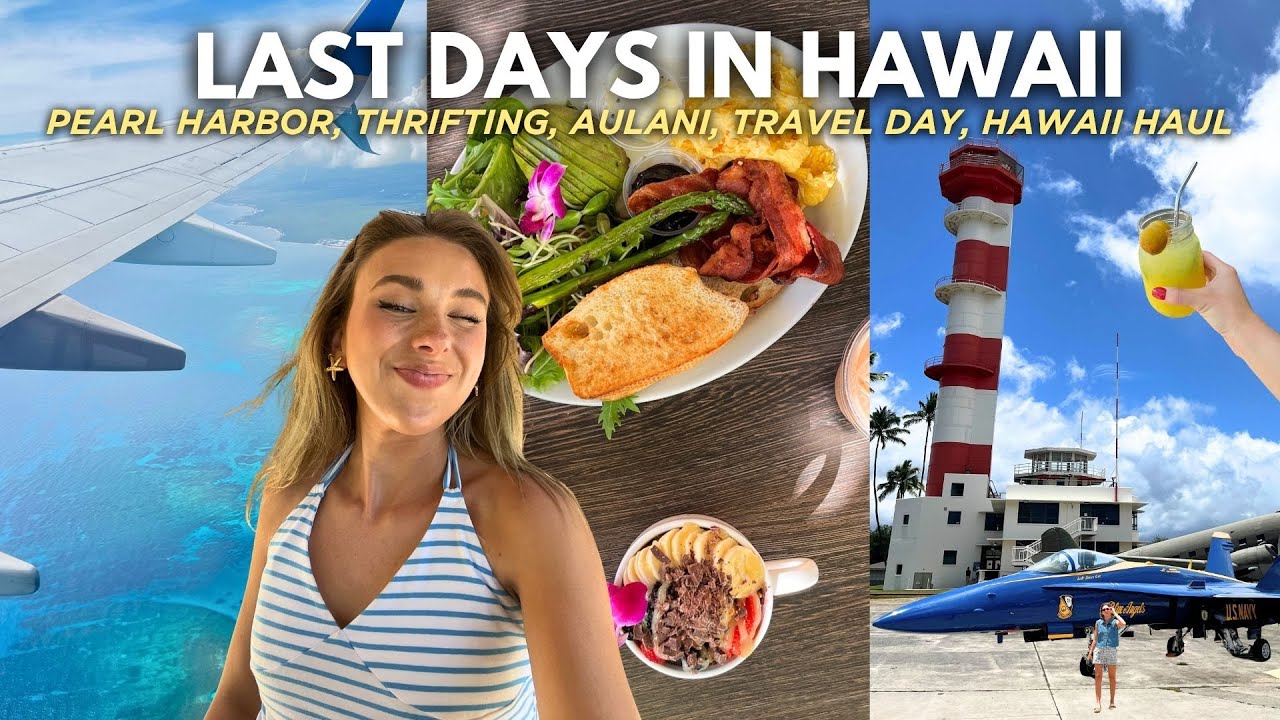 LAST HAWAII VLOG 🌺🌊 Pearl Harbor, Hawaii Haul, Disney Aulani Resort, Travel Day, Island Thrifting