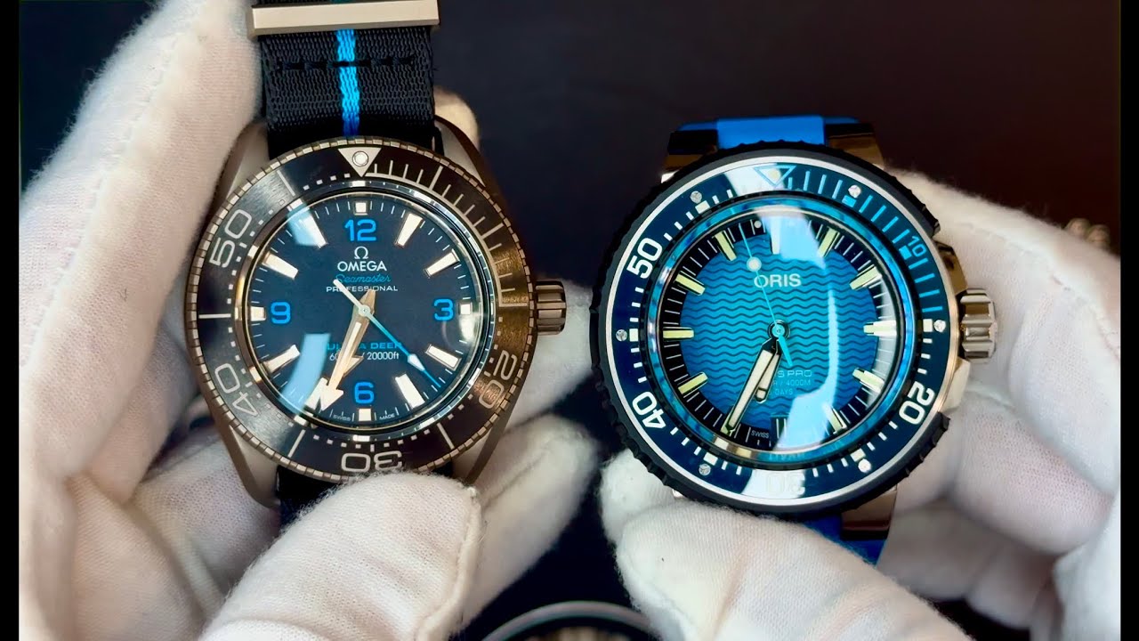 Omega Ultra Deep 6000M Titanium vs Oris Aquis Pro 4000M Titanium #watch #wotd #wristwatchcheck