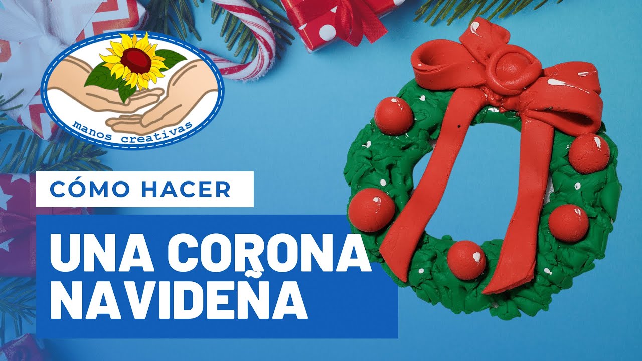 Cómo hacer una corona navideña en porcelana artesanal | Escuela Manos Creativas