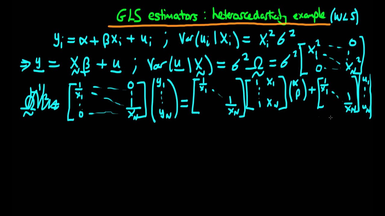 GLS - example in matrix form