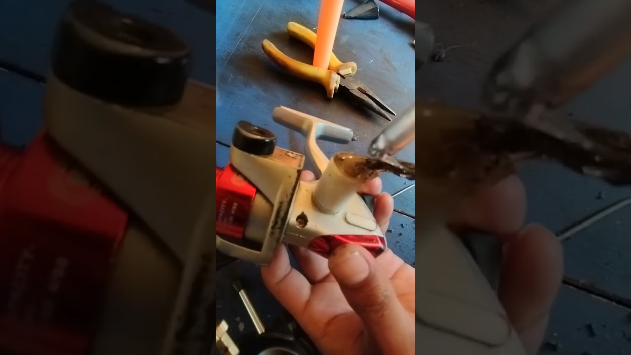 Como hacer la palanca o manija de un carrete de pesca perdida o rota