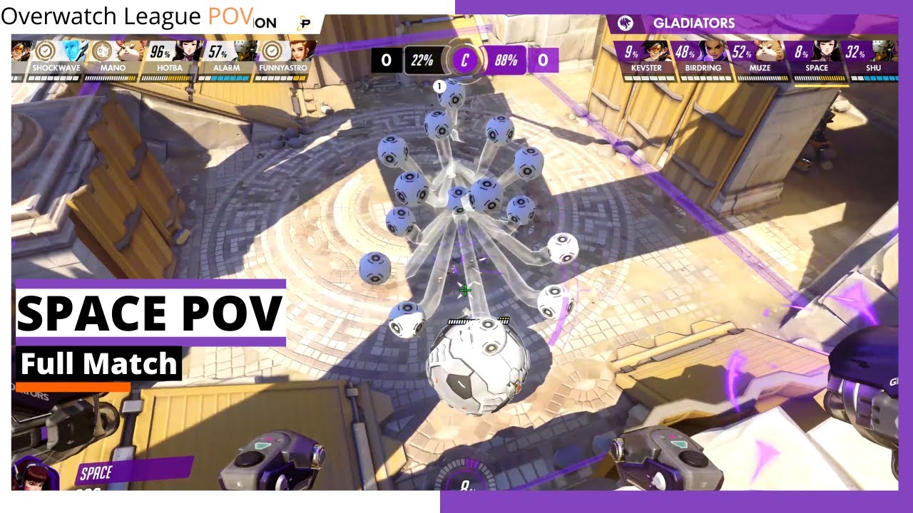 SPACE POV - D.VA & SIGMA | Playoffs - Winners QF | Gladiators vs Fusion | OWL Season 2021