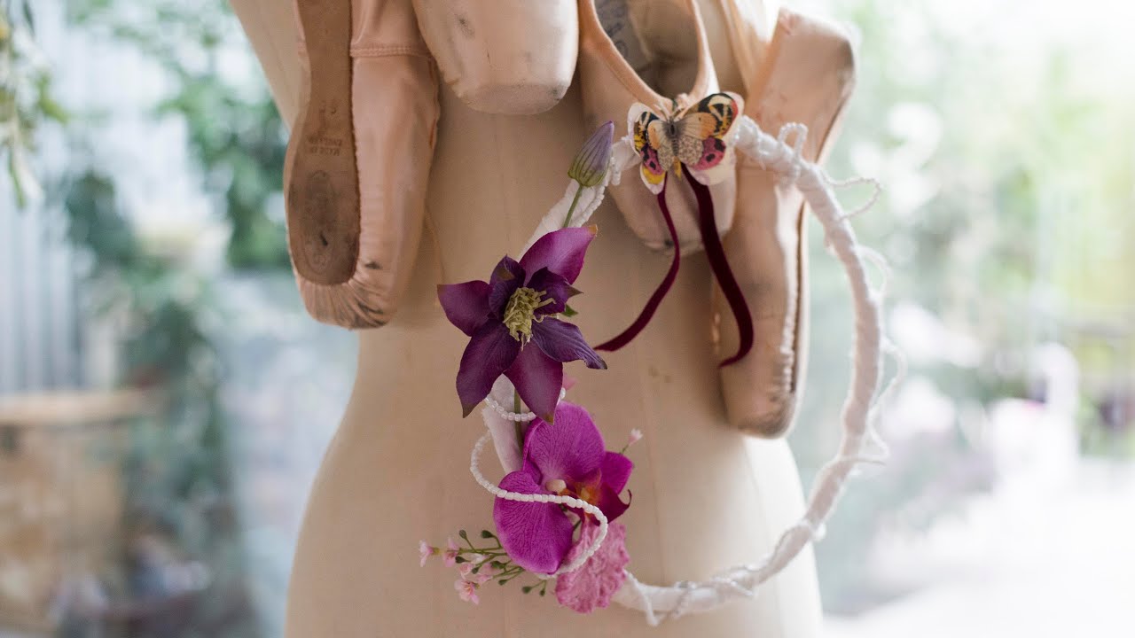 Beautiful wreath with butterflies