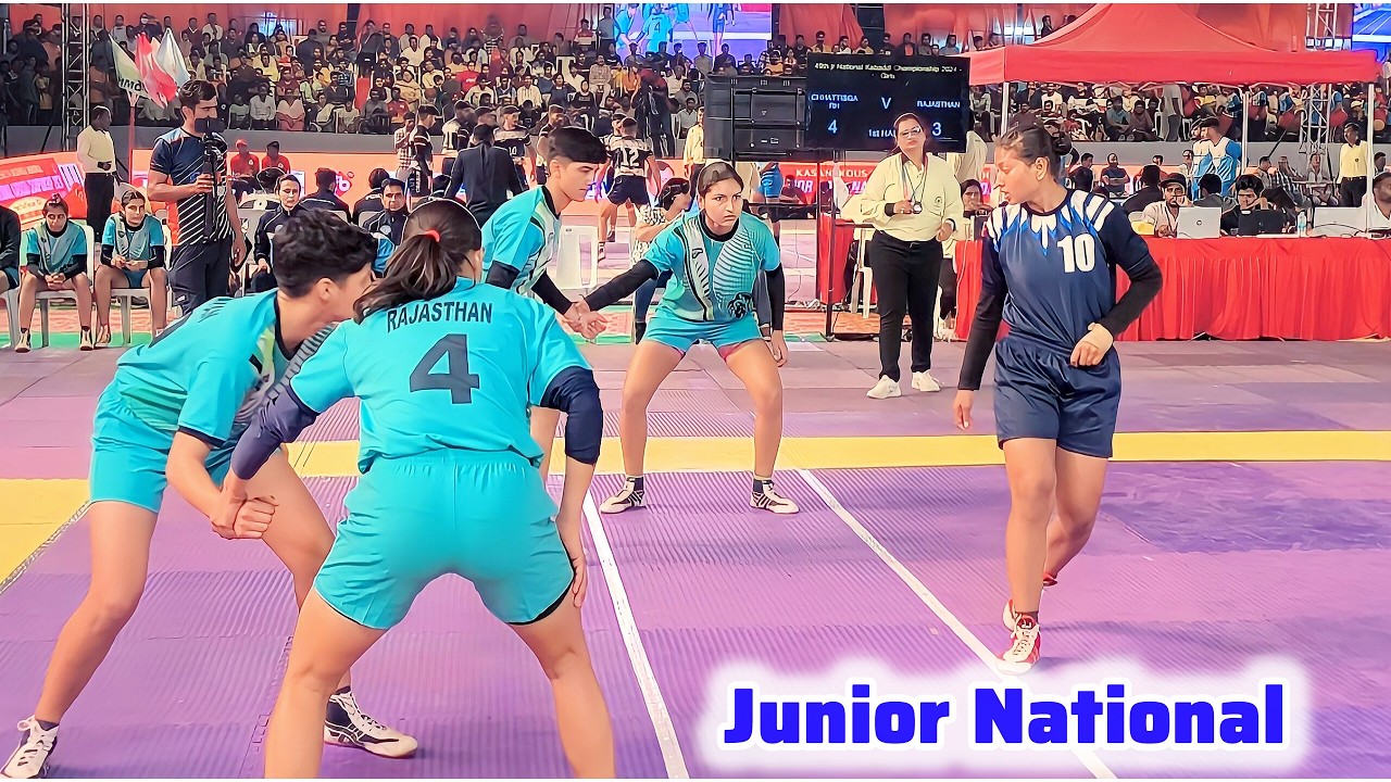 राजस्थान गर्ल्स vs छत्तीसगढ़ गर्ल्स नेशनल कबड्डी चैंपियनशिप हैदराबाद 2024 लाइव