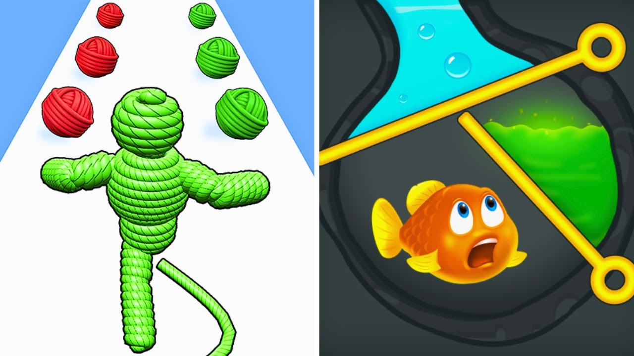 Rope Man vs. Save The Fish  Pull The Pin |🖤💜💙🩵| Ultimate Walkthrough | Episode - 153