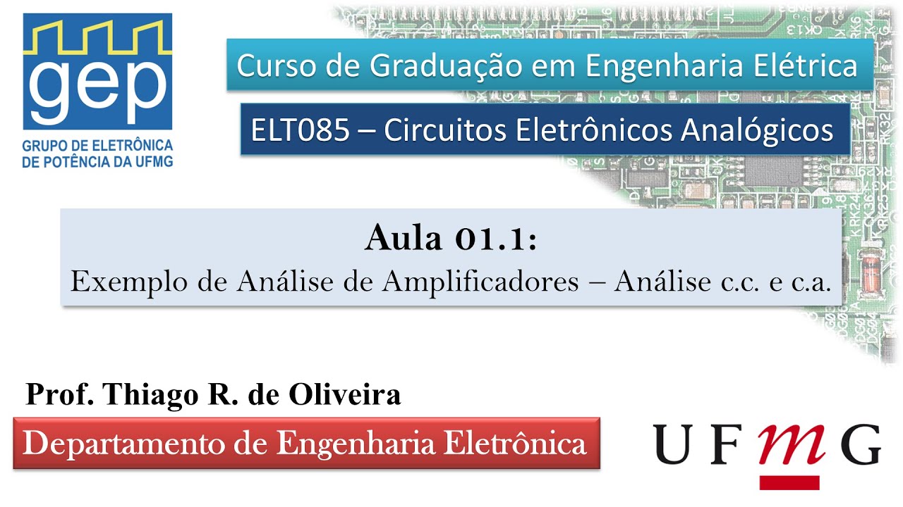 ELT 085 #1.1 - Exemplo de análise de amplificador monoestágio