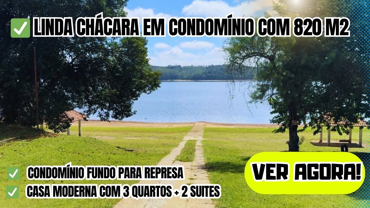 Em Condomínio Fundo para REPRESA - Chácara 5 DORMITÓRIOS - MOGI DAS CRUZES -SP
