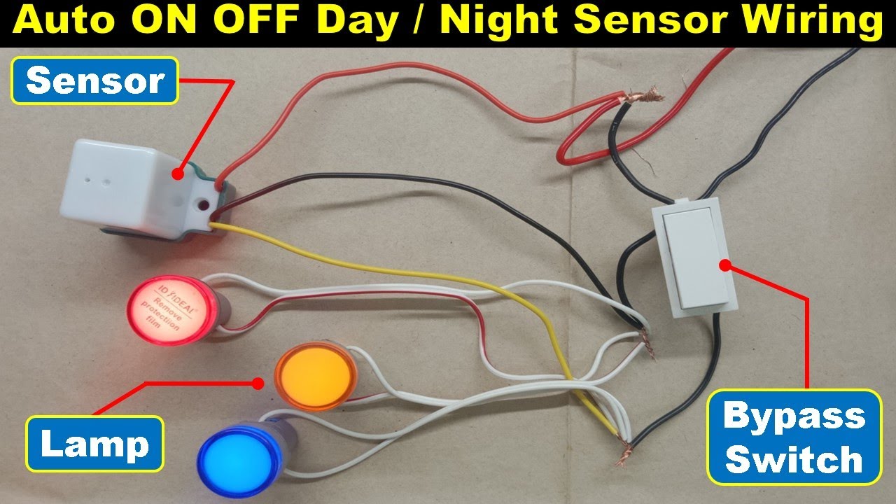 Connection of Automatic Light Sensor Switch | Auto Day Night Sensor Switch @ElectricalTechnician