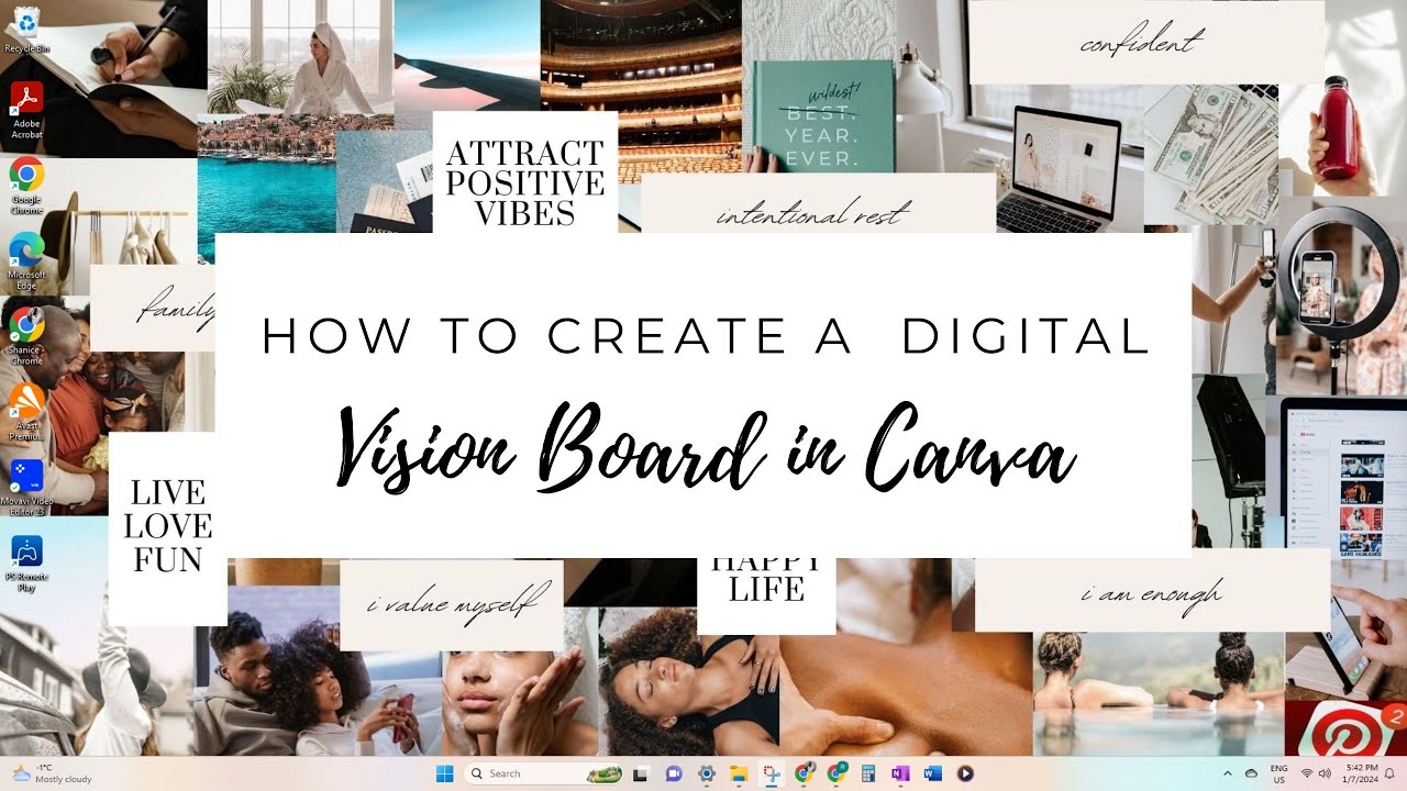 How to Make a Digital Vision Board On Canva