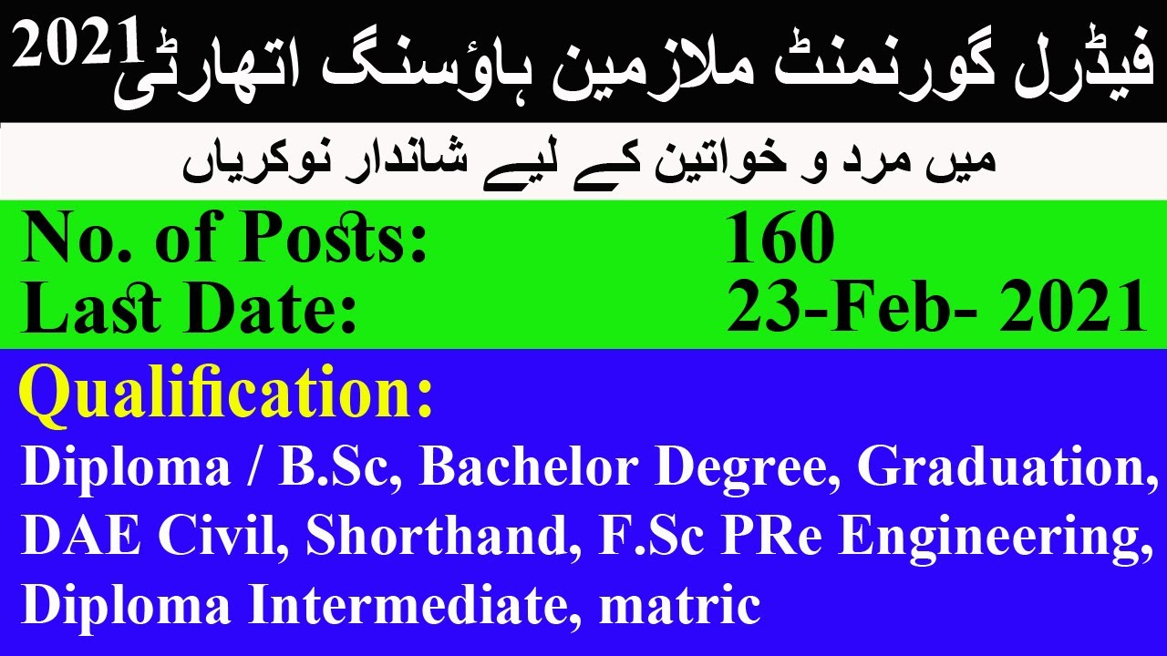 Federal Government Employees Housing Authority FGEHA Jobs 2021 | MHB |