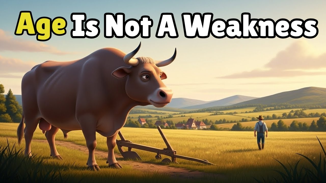 Возраст — не слабость 🐂💛 | Старый вол и плуг 🌾 | Жизненный урок 💡 | Изучаем английский 📚
