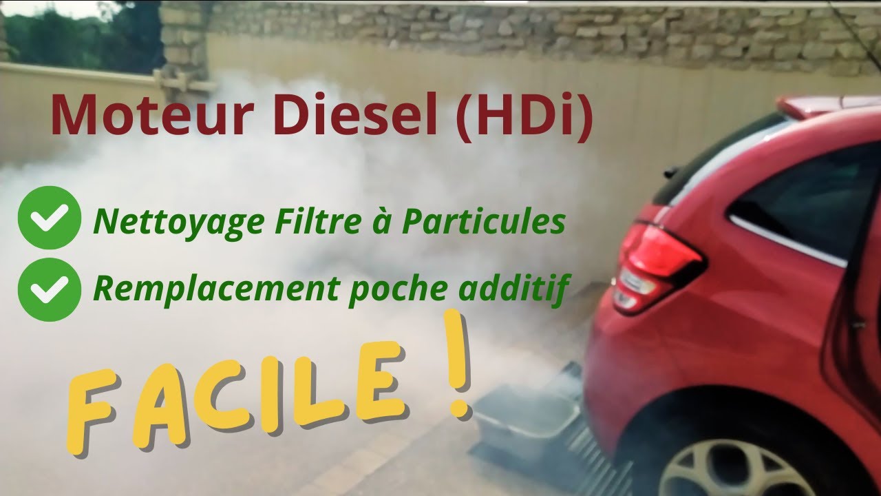 Nettoyage FAP et remplacement poche additif moteur Diesel (Citroën C3 HDi)