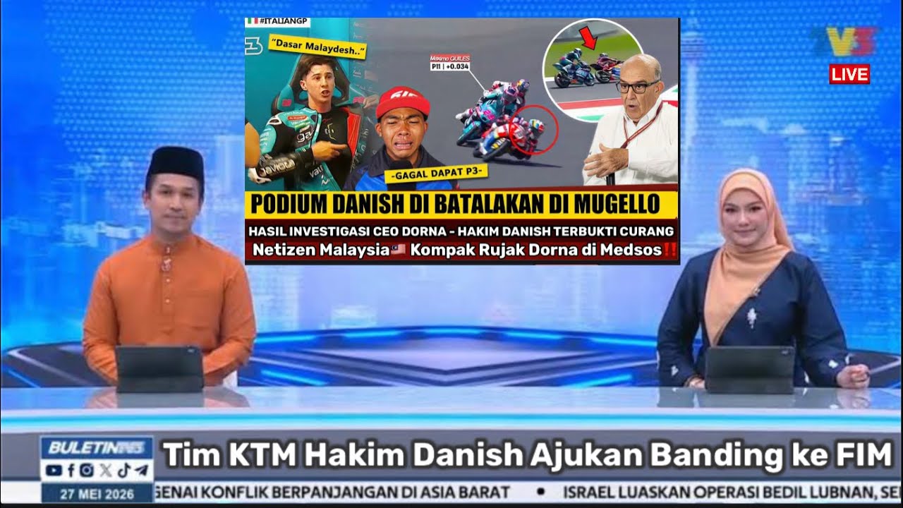 🔴DORNA RESMI BATALKAN PODIUM 3 HAKIM DANISH DI MOTO3 MUGELLO ITALIA . KTM AJUKAN BANDUNG KE FIM