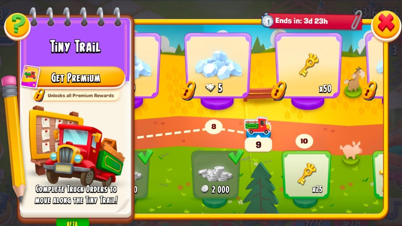 Hay Day : Tiny Trail 🚒| Mini Board Game Adventure | #Tinytrail #haydayupdate 