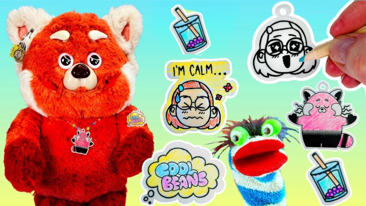 Fizzy Makes DIY Disney Pixar Turning Red Shrinky Dinks