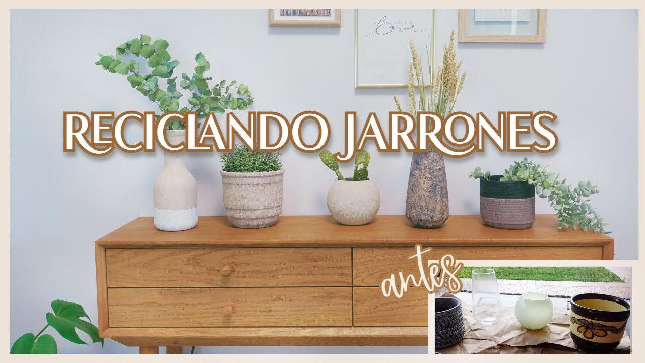 DIY Fácil👍 Reciclando jarrones viejos con pintura y bicarbonato| Inspiración Decoración Zara Home✨
