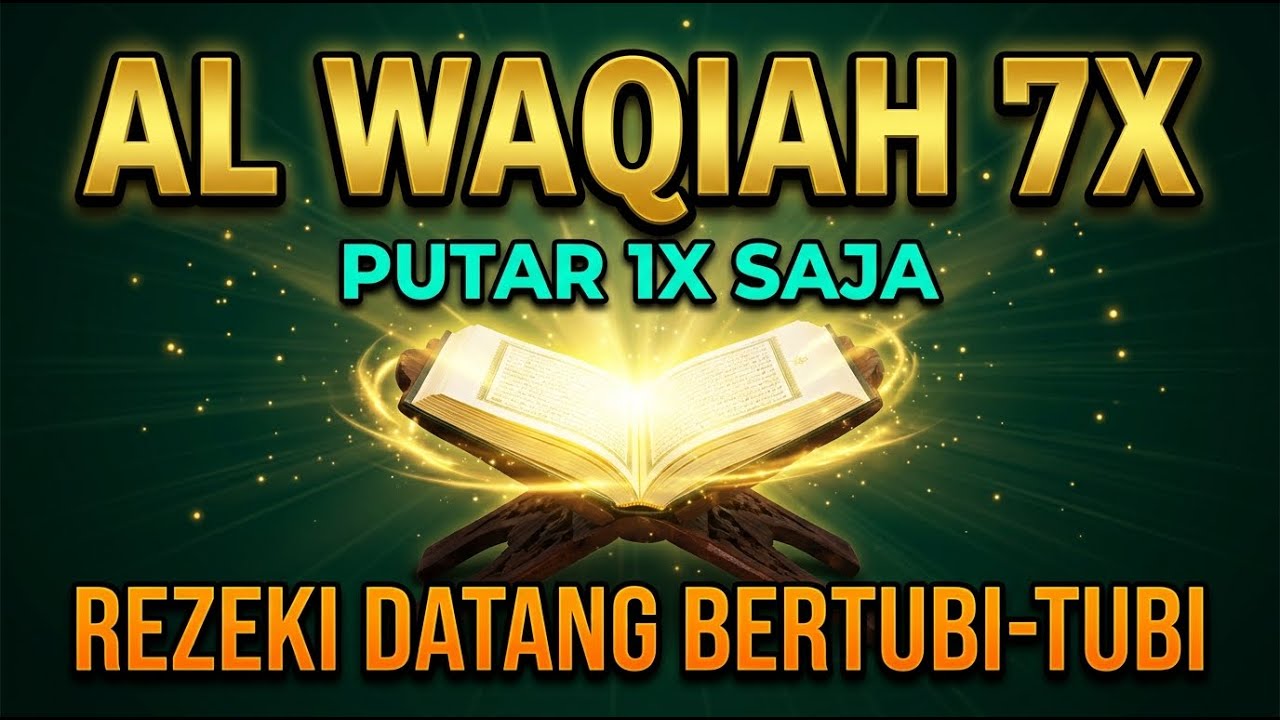 Putar Surah Al Waqiah 7X Sekali Putar Rezeki Mengalir Deras
