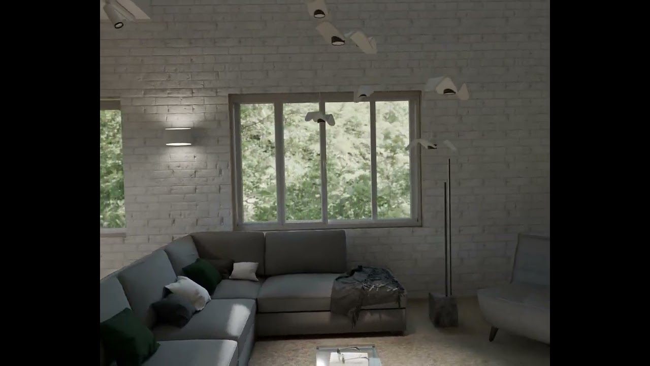 Farfalla in 3D: animazione realistica in un salone creato su blender