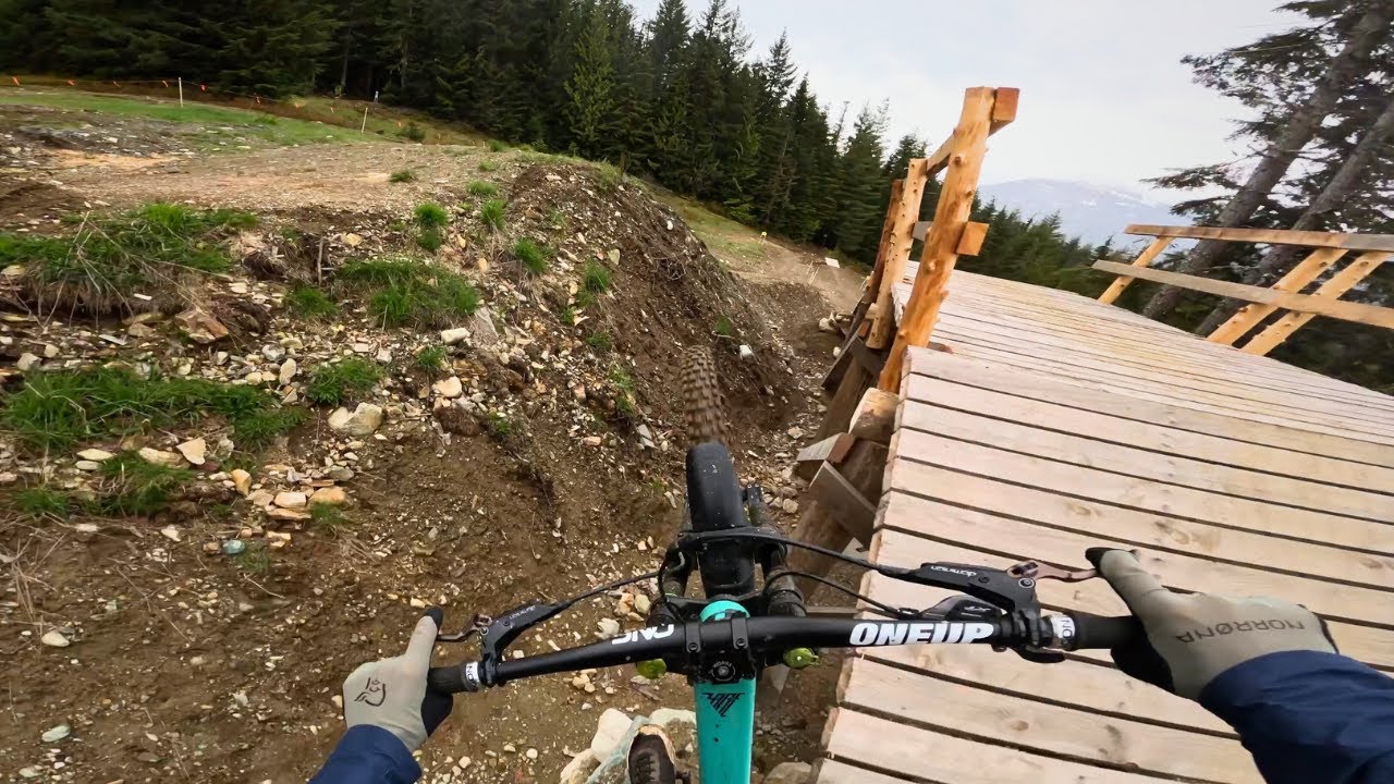 Trying a new Whistler Bike Park Gap and almost hitting a dear!