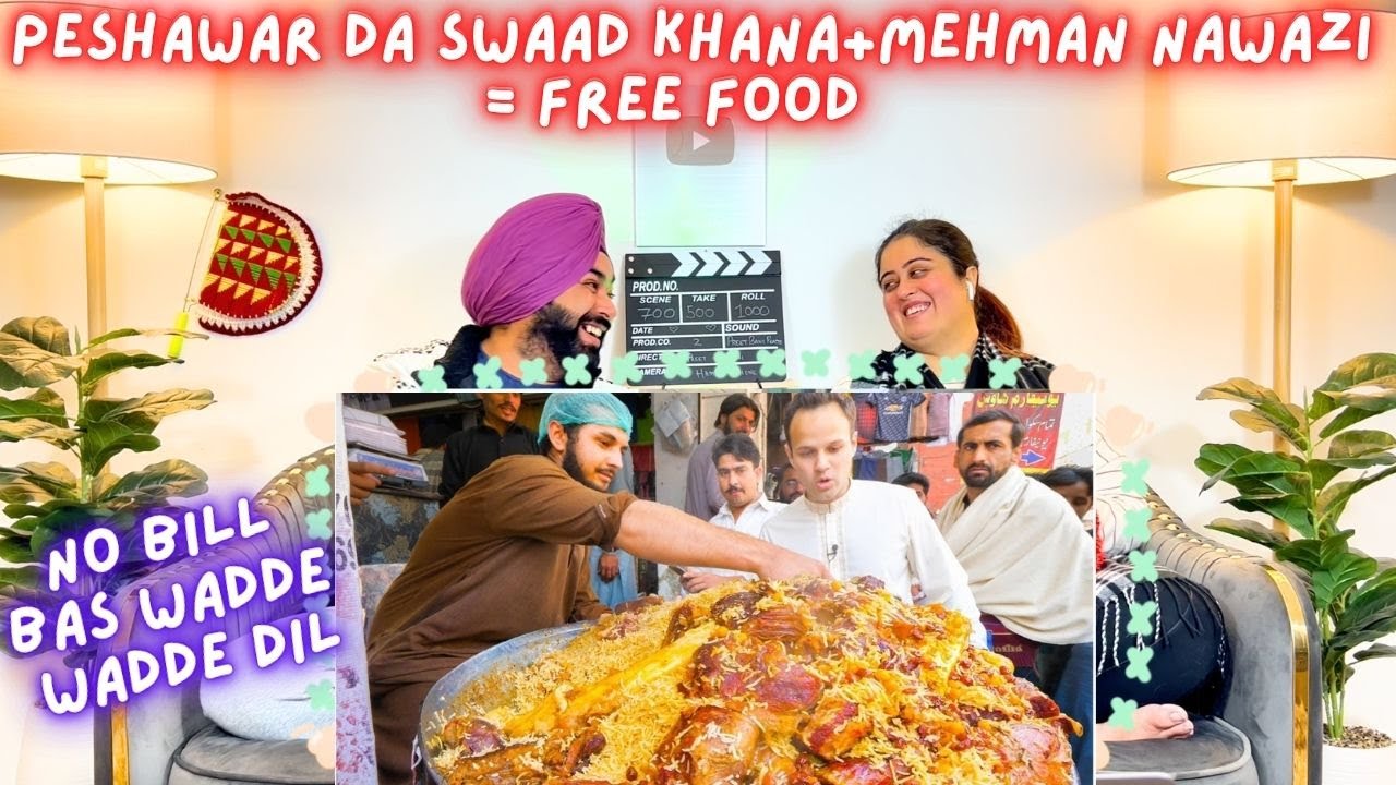 Preet Bani React on Street Food in Peshawar - GOLDEN PULAO Mountain + Charsi Tikka 😋 Wadde Dill Wale