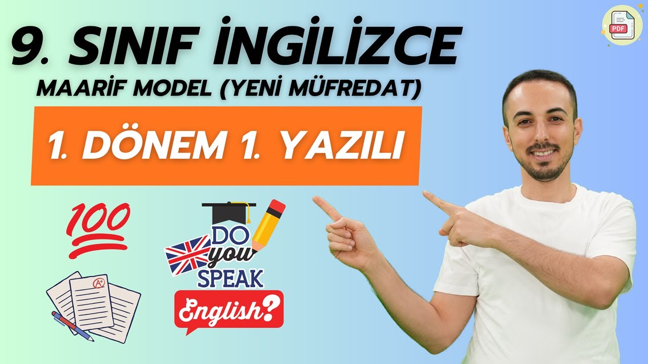 9. Sınıf İngilizce 1. Dönem 1. Yazılı