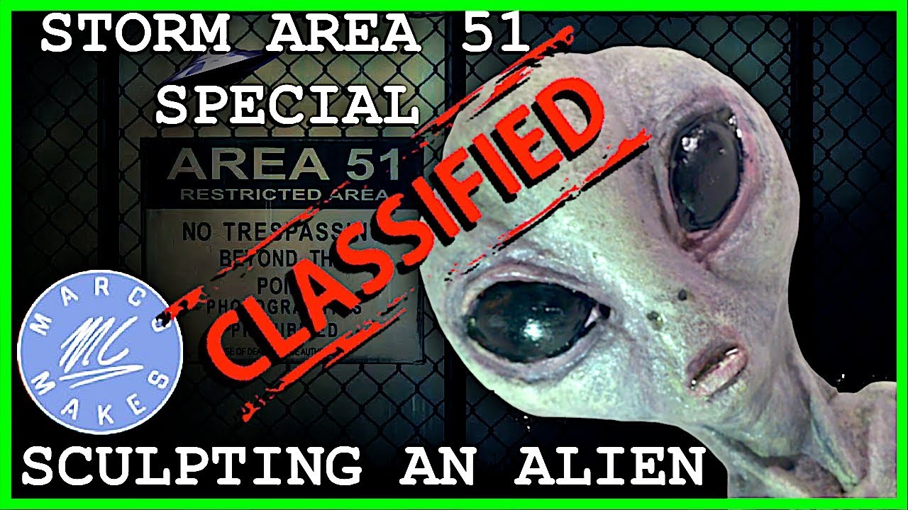 STORM AREA 51 Special 👽 DIY ALIEN,  How to sculpt a GREY ALIEN tutorial