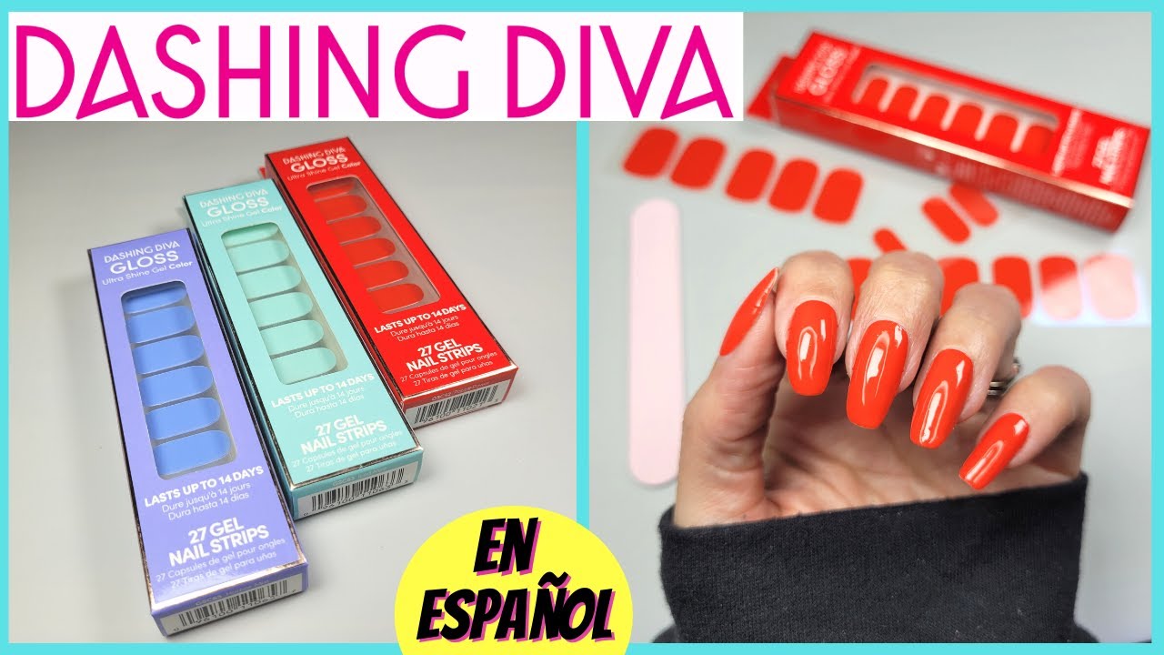 Dashing Diva GLOSS Gel Nail Strips Tutorial en Español - Como Aplico Tiras de Gel Para Uñas