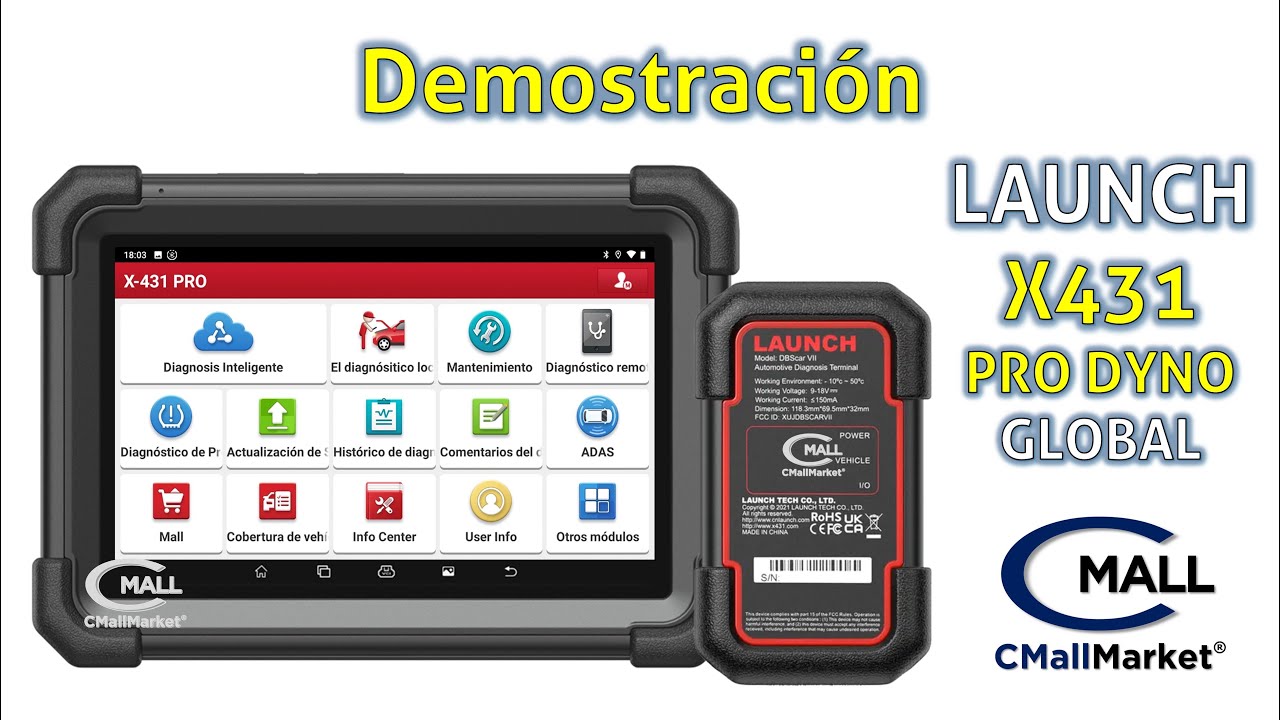 LAUNCH X431 PRO DYNO Scanner Profesional Vehículos Livianos COLOMBIA Y LATINOAMÉRICA CMallMarket.com