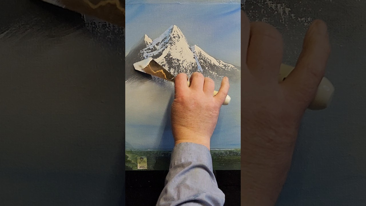 Bob Ross Palette Knife Mountain Noooo Pressure! 
