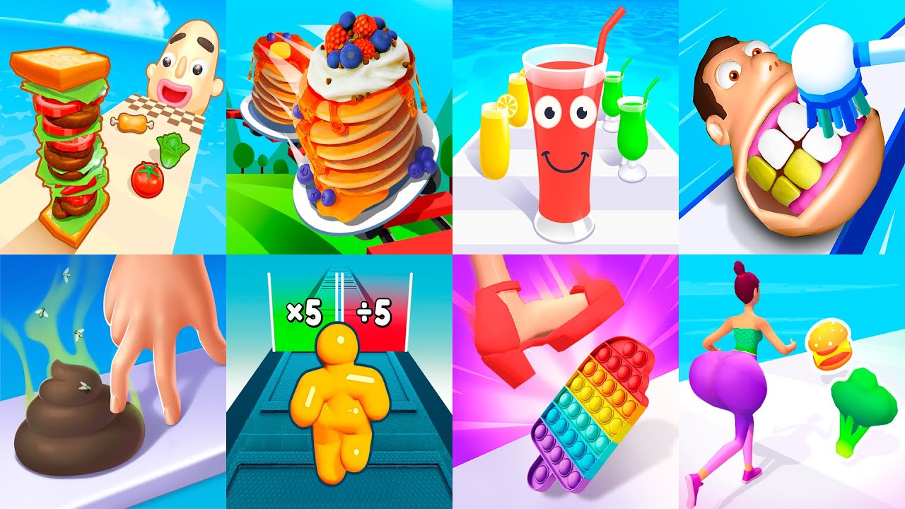 Teeth Runner - Teeth Shield - Noodle Run - Tall Man Run -  Pancake Run - Juice Run - Mooncake run