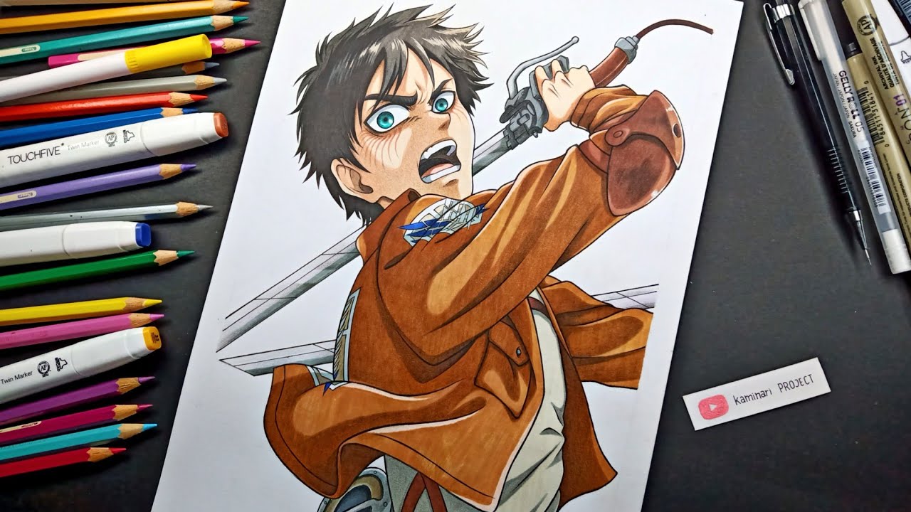 Drawing Eren jaeger - Attack on Titan / Shingeki no Kyojin / 進撃の巨人